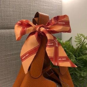 Hermes monogram logo twilly